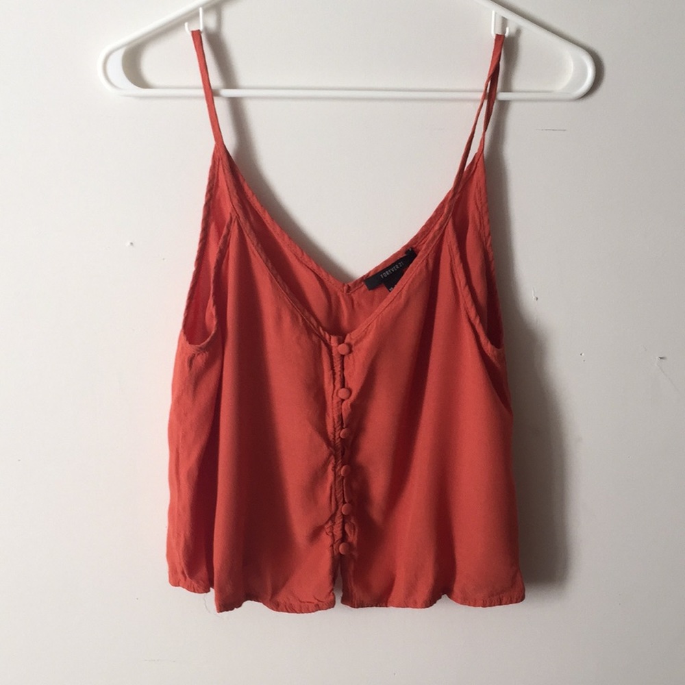 Orange flowey crop top